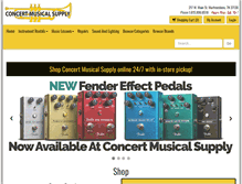 Tablet Screenshot of concertmusicalsupply.com